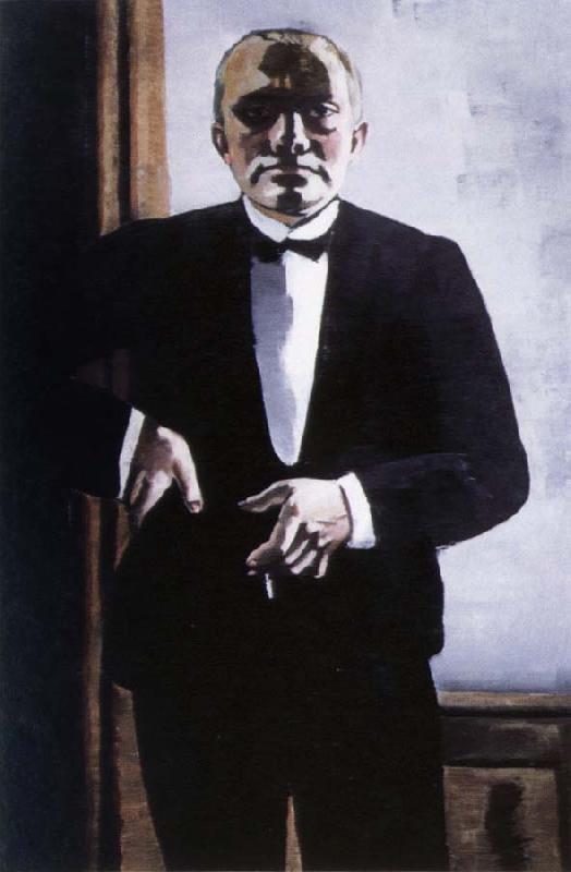Max Beckmann self portrait in a tuxedo oil painting image
